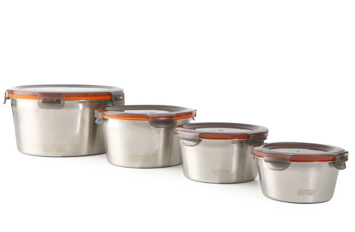 Quttin Fiambre Acero 0.6L Microondas-Horno 13.5 x 13.5 x 7 cm (12 Unidades)