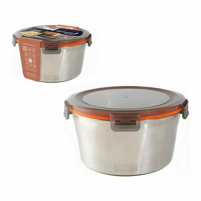 Quttin Fiambrera de Acero Inoxidable 2 Litros, Pack de 12