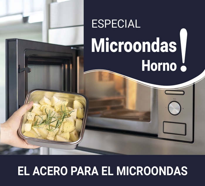 Quttin Fiambrera de Acero Inoxidable 2 Litros, Apta para Microondas y Horno, 19,5 x 19,5 x 10,5 cm (12 Unidades)