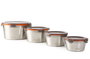 Quttin Fiambrera de Acero Inoxidable 2 Litros, Apta para Microondas y Horno, 19,5 x 19,5 x 10,5 cm (12 Unidades)