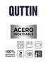 Quttin Fiambrera de Acero Inoxidable 2 Litros, Apta para Microondas y Horno, 19,5 x 19,5 x 10,5 cm (12 Unidades)