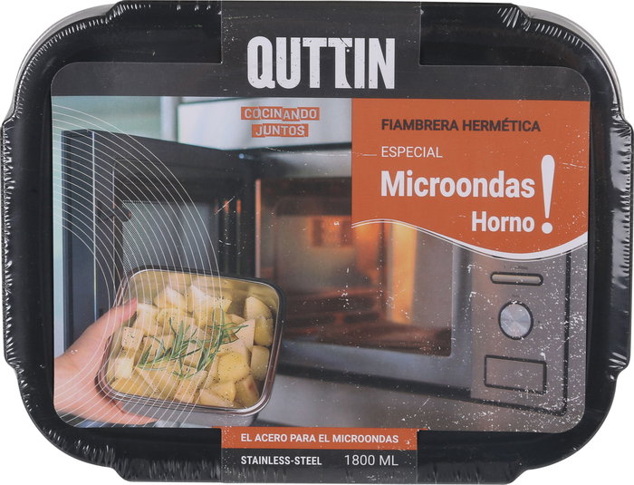 Quttin Molde de Acero para Fiambre 1.8 L, Apto para Microondas y Horno, Dimensiones 23 x 18 x 9 cm (12 Unidades)