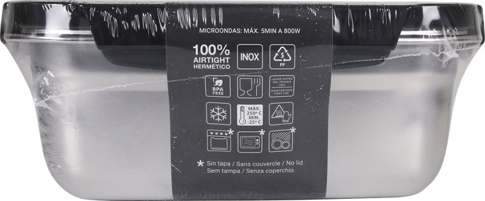 Quttin Molde de Acero para Fiambre 1.8 L, Apto para Microondas y Horno, Dimensiones 23 x 18 x 9 cm (12 Unidades)