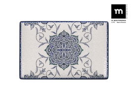 La Mediterranea Fuente Rectangular Rosetta Elite Brillo 30 cm x 20 cm (6 Unidades)