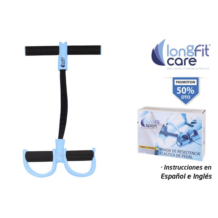 Inde Pack de 4 Bandas de Resistencia con Pedal Longfi