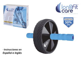 Longfit Sport Rodillo Abdominales 30 x 19 cm (4 Unidades)