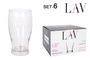 Lav Set 6 Vasos Cerveza Belek 375 cc - Vasos de Vidrio para Hostelería (8 Cajas)