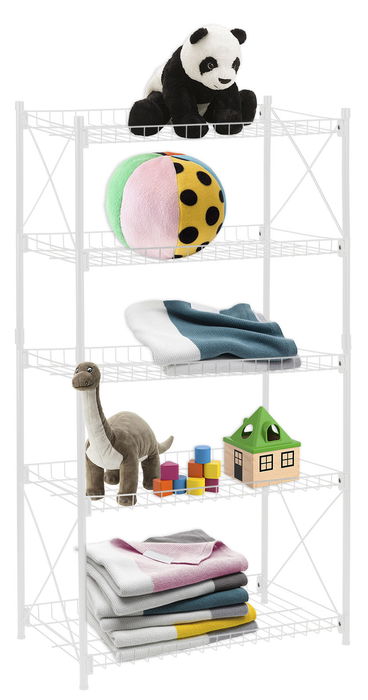 Confortime Estantería 5 Niveles Metal 52 x 34 x 110 cm (2 Unidades)