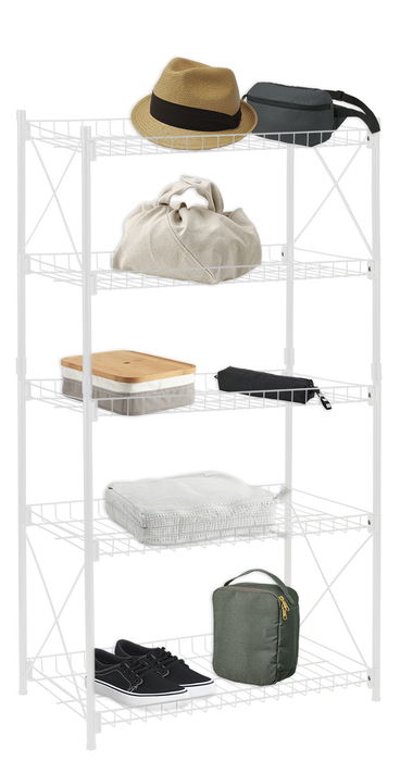 Confortime Estantería 5 Niveles Metal 52 x 34 x 110 cm (2 Unidades)