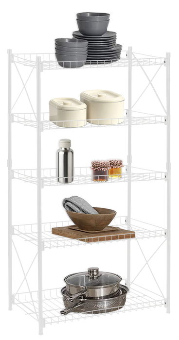 Confortime Estantería 5 Niveles Metal 52 x 34 x 110 cm (2 Unidades)