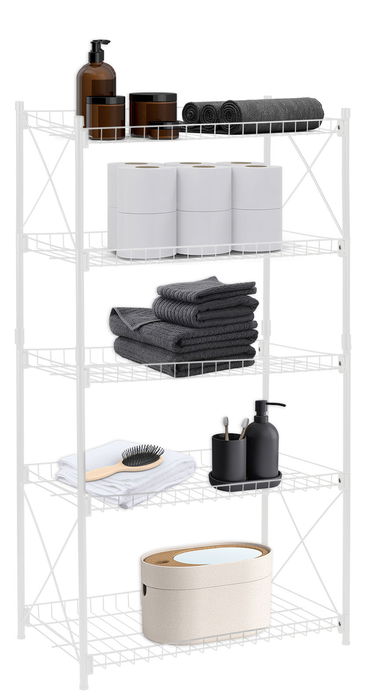 Confortime Estantería 5 Niveles Metal 52 x 34 x 110 cm (2 Unidades)