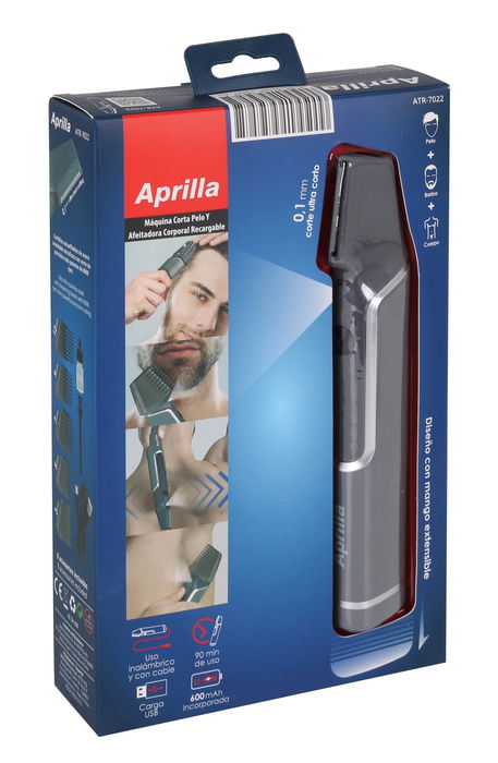 Aprilla Máquina Corta Pelo Recargable USB con AC (6 Unidades)