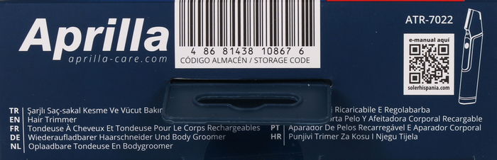 Aprilla Máquina Corta Pelo Recargable USB con AC (6 Unidades)