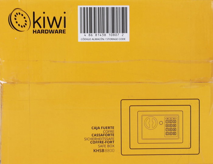 Kiwi Caja Fuerte 4.6L con Dimensiones 26 cm Ancho x 20 cm Alto x 20 cm Largo