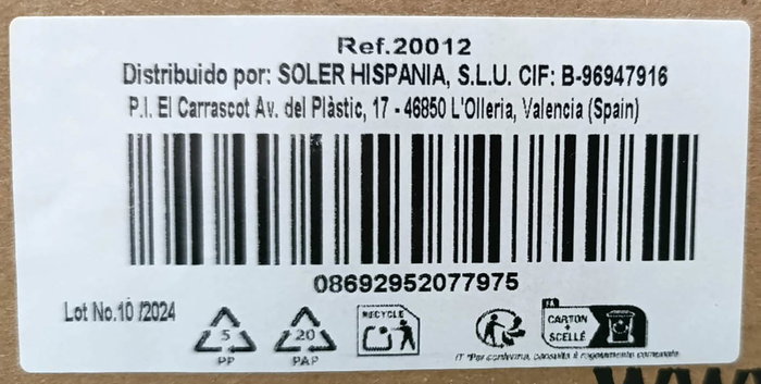 Lav Set 6 Vasos Sidra 510cc Bodega 9x9x12 cm (8 Cajas)