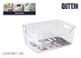 Quttin Organizador Multiusos con Tapa 27x19x11,5 cm, para Hogar u Oficina (12 Unidades)