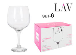 Lav Set 6 Copas Combinados Combinato 730 cc Ø9x10.5xh21 cm (4 Cajas)