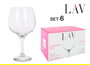 Lav Set 6 Copas Combinados Combinato 730 cc Ø9x10.5xh21 cm (4 Cajas)