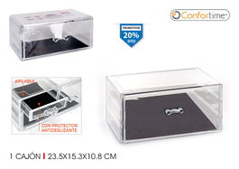 Confortime Organizador Multiuso PS con 1 Cajón - 23.5x15.3x10.8 cm (6 Unidades)