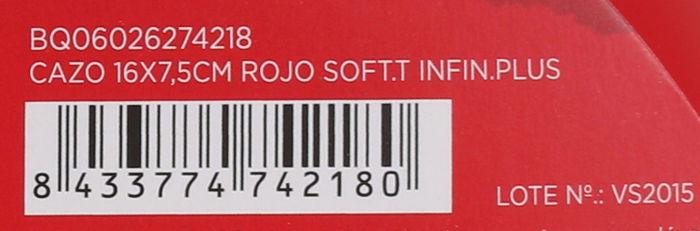 Quttin Cazo Infinity de Acero Inoxidable, Color Rojo, 16 cm x 7.5 cm (1.7 L), Antiadherente Soft.Touch (6 Unidades)