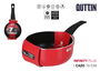 Quttin Cazo Infinity de Acero Inoxidable, Color Rojo, 16 cm x 7.5 cm (1.7 L), Antiadherente Soft.Touch (6 Unidades)