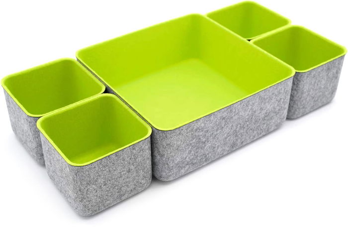 Confortime Set 5 Piezas Organizador de Fieltro, 25.2 x 25 x 10 cm (6 Unidades)