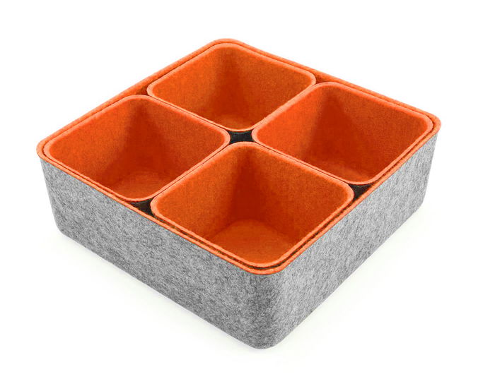 Confortime Set 5 Piezas Organizador de Fieltro, 25.2 x 25 x 10 cm (6 Unidades)