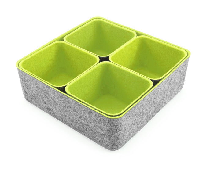 Confortime Set 5 Piezas Organizador de Fieltro, 25.2 x 25 x 10 cm (6 Unidades)