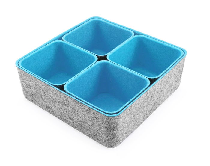 Confortime Set 5 Piezas Organizador de Fieltro, 25.2 x 25 x 10 cm (6 Unidades)