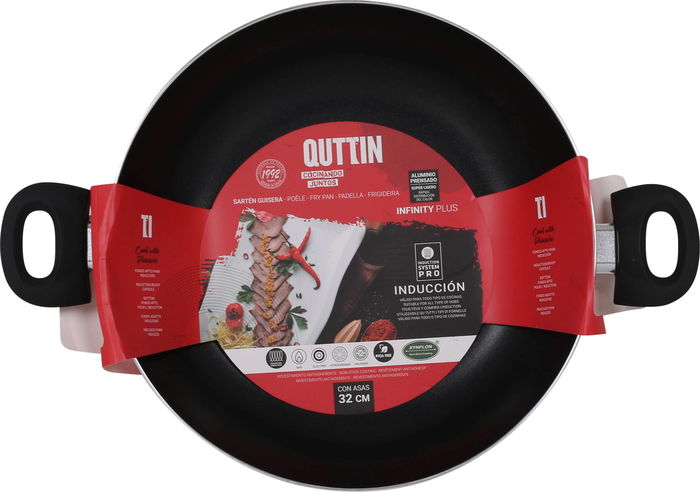 Quttin Sartén Guisera 32 x 8 cm 2 Asas Infi.Pl (4 Unidades)
