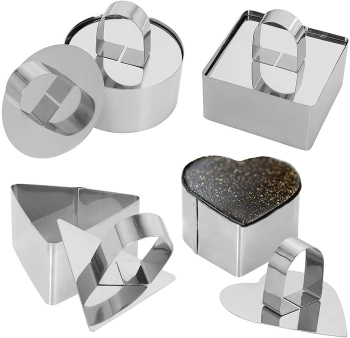 Quttin Set de 4 Moldes para Repostería con Expulsor, Incluye Variedad de Formas (12 Unidades)