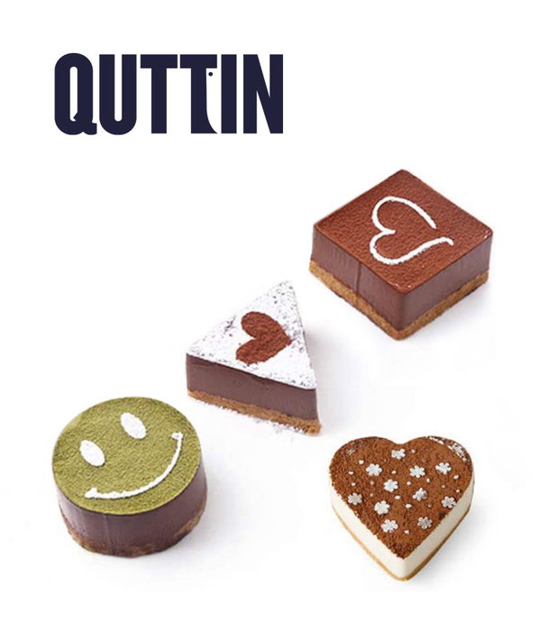 Quttin Set de 4 Moldes para Repostería con Expulsor, Incluye Variedad de Formas (12 Unidades)