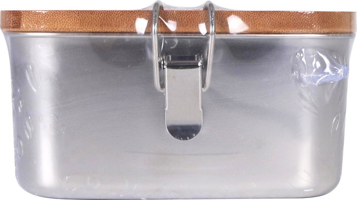 Quttin Fiambrera Rectangular con Tapa de Bambú 1500 ml, 20.5 x 15 x 7.7 cm (6 Unidades)