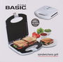Basic Home Sandwichera Plana Blanca 700-800 W, 21.8 x 21.5 x 6.5 cm (4 Unidades)