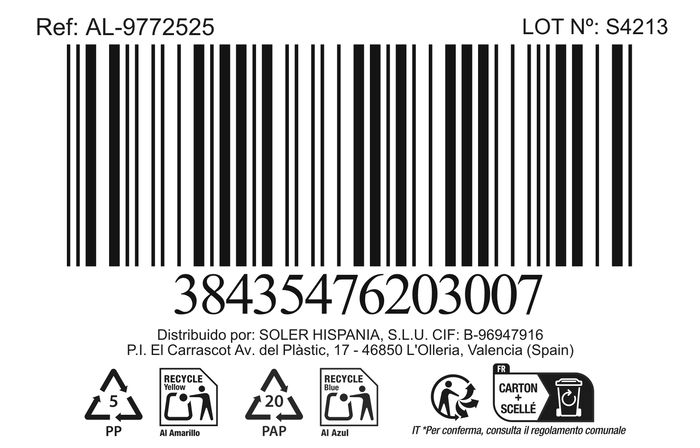 Santa Clara Plato Pizarra de Cerámica 25 x 25 cm para Alfarería -5064- F (12 Unidades)