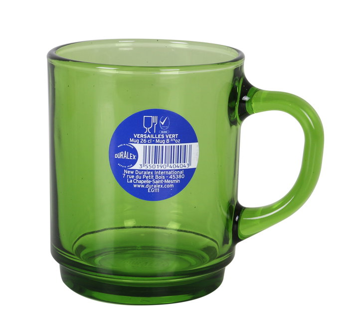 Duralex Mug Apilable Verde Versailles 26 cl 10x7x9 cm (12 Unidades)