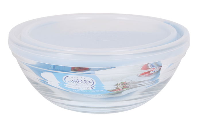 Duralex Bol 14 cm Transparente con Tapa Freshbox 14 x 14 x 6 cm (12 Unidades)