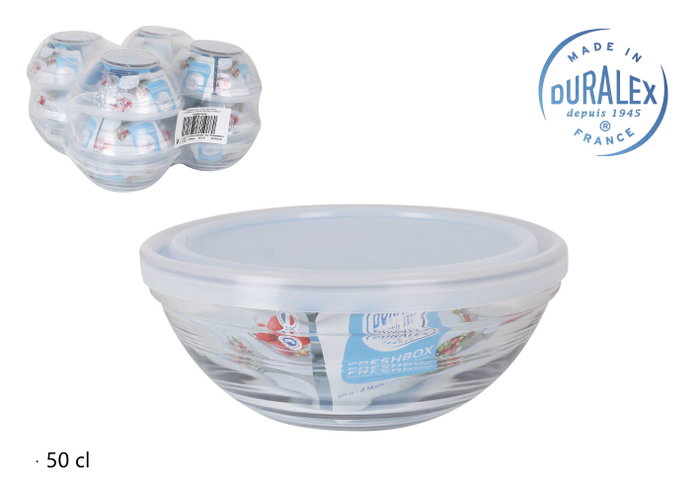 Duralex Fiambrera Roja Freshbox 50cl con Tapa Transparente Duralex Fiambrera Roja Freshbox 50cl con Tapa Transparente
