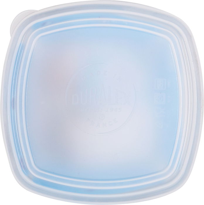 Duralex Fiambrera Freshbox Transparente Cuadrada con Tapa, 11.5 x 11.5 x 5 cm, Para Almacenar Alimentos (12 Unidades)