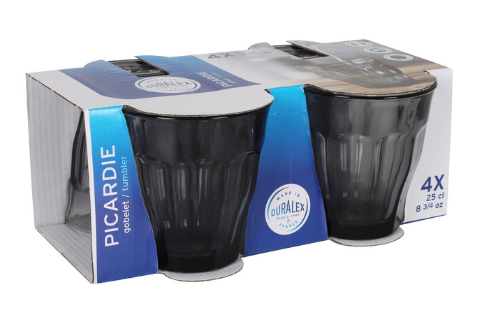 Duralex Set 4 Vasos Gris Picardie 25 cl (12 Cajas)