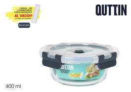 Quttin Fiambrera Redonda con Tapa Vacío ø15x6.2 cm 400 cc (12 Unidades)