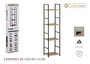 Confortime Estanteria 4 Niveles Metal-Madera Negra 24 x 117 x 5 cm (2 Unidades)