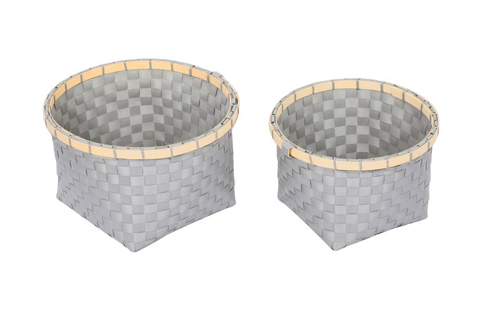 Confortime Set 2 Cestas de Ordenación PP Redondas 25x25x16 cm y 26x26x17 cm (6 Unidades) Confortime Set 2 Cestas de Ordenación PP Redondas 25x25x16 cm y 26x26x17 cm (6 Unidades)