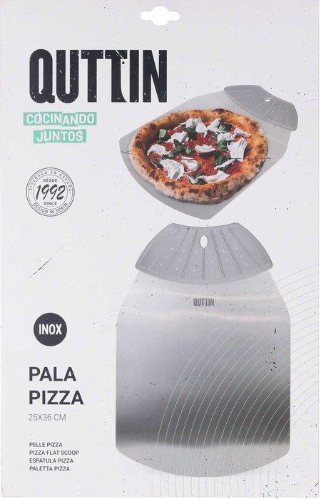 Quttin Pala para Pizza de Acero Inoxidable de 25 x 36 cm (12 Unidades)