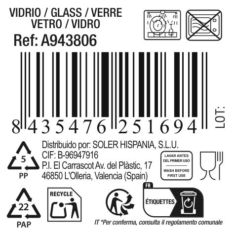 La Mediterranea Plato Llano Ø27 cm Colección New Tuana 27x27x2cm (24 Unidades)