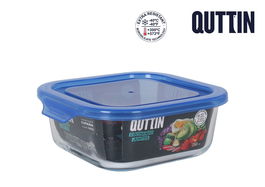 Quttin Fiambrera Cuadrada con Tapa Azul 16 cm x 16 cm (6 Unidades)