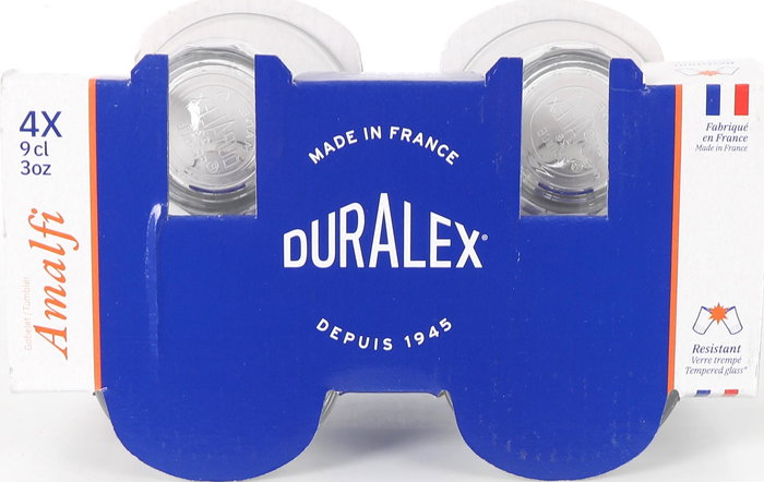 Duralex Set 4 Vasos Transparente "Amalfi" 9 cl ø6x6x7 cm (12 Cajas)