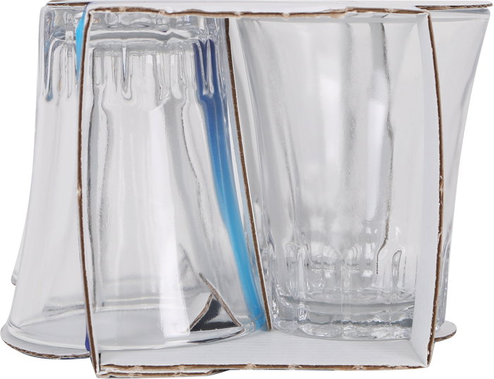 Duralex Juego de 4 Vasos de Vidrio Transparente 13 cl, Colección Amalfi, 6.5 cm de Diámetro x 8.2 cm de Altura (12 Cajas)