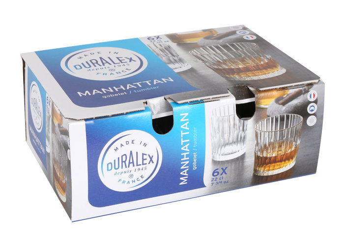 Duralex Set de 6 Vasos Manhattan de 22cl Transparente