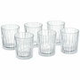 Duralex Set 6 Vasos Transparente Manhattan, 22 cl (8.3 cm de diámetro x 8.5 cm de altura), 7.3 cm de base (12 Cajas)